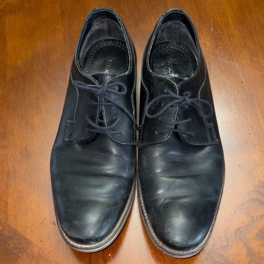 Structure Black Leather Oxfords